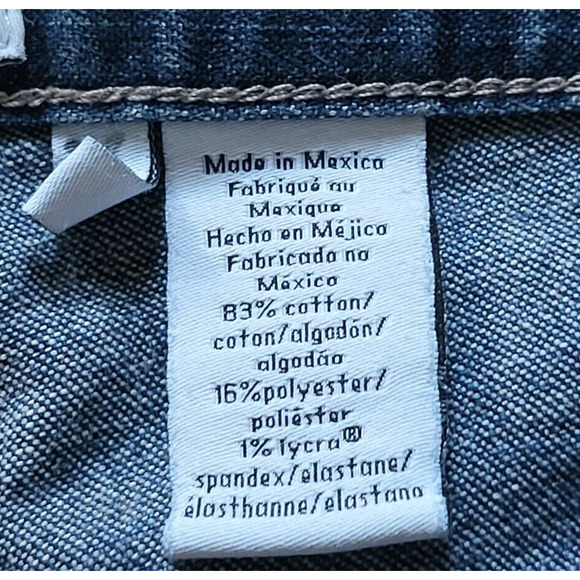 Calvin Klein Jeans Womens 6 Blue Pants Dark Relaxed Stretch Y2K Denim - Picture 6 of 9